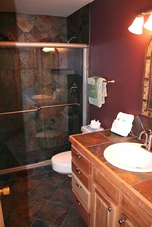 Condo, 1 King Bed, Fireplace, Mountain View | Bathroom | Towels - Fawn Valley Inn: 280 (Estes Park)