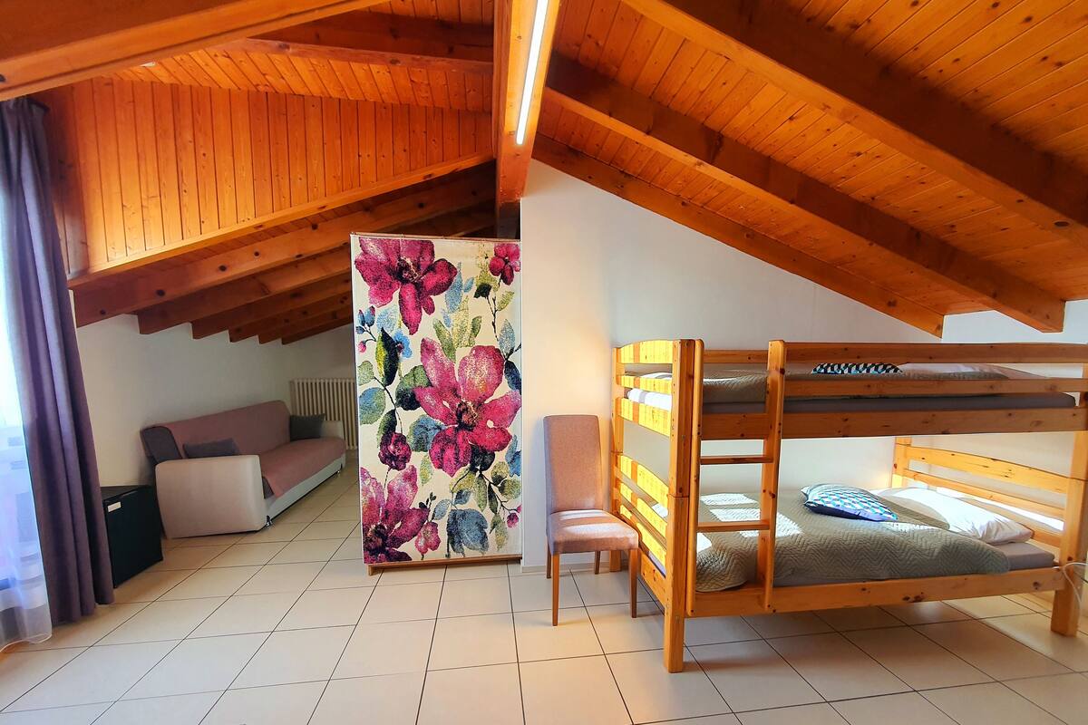 Family Room | Down comforters, memory foam beds, minibar, desk