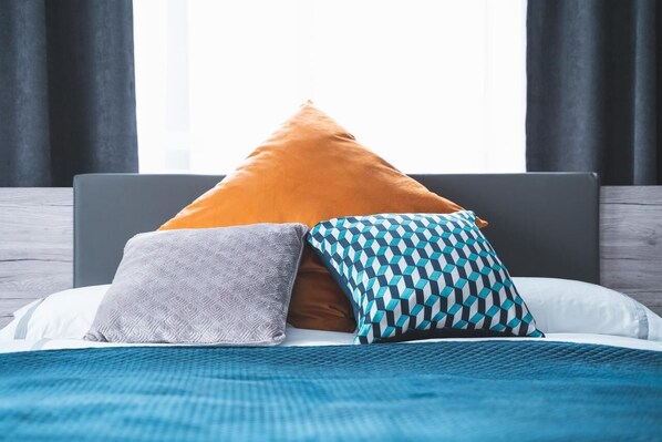 Double Room | Down comforters, memory foam beds, minibar, desk