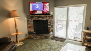 Apartment, 1 Queen Bed with Sofa bed, Hot Tub, River View | Living room - Fawn Valley Inn: 306 (Estes Park)
