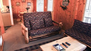 Cabin, Multiple Beds, Fireplace, Mountain View | Living room - Lazy R Cottages: 8 (Estes Park)