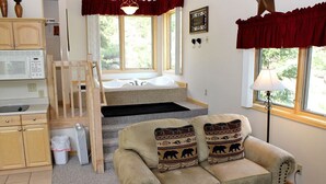 Departamento, 1 cama King size y sofá cama, hidromasaje | Sala de estar