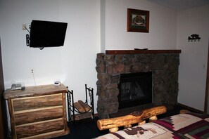 Chalet, Multiple Beds, Private Pool | Living room | Fireplace - Timber Creek Chalets: 4 (Estes Park)