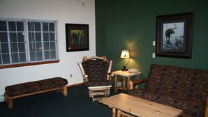 Chalet, Multiple Beds, Private Pool | Living room | Fireplace