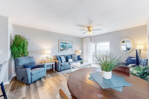 TV, DVD player, stereo