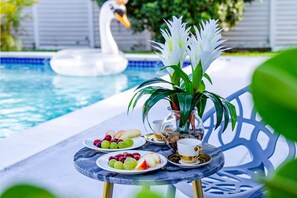 Outdoor pool, a heated pool