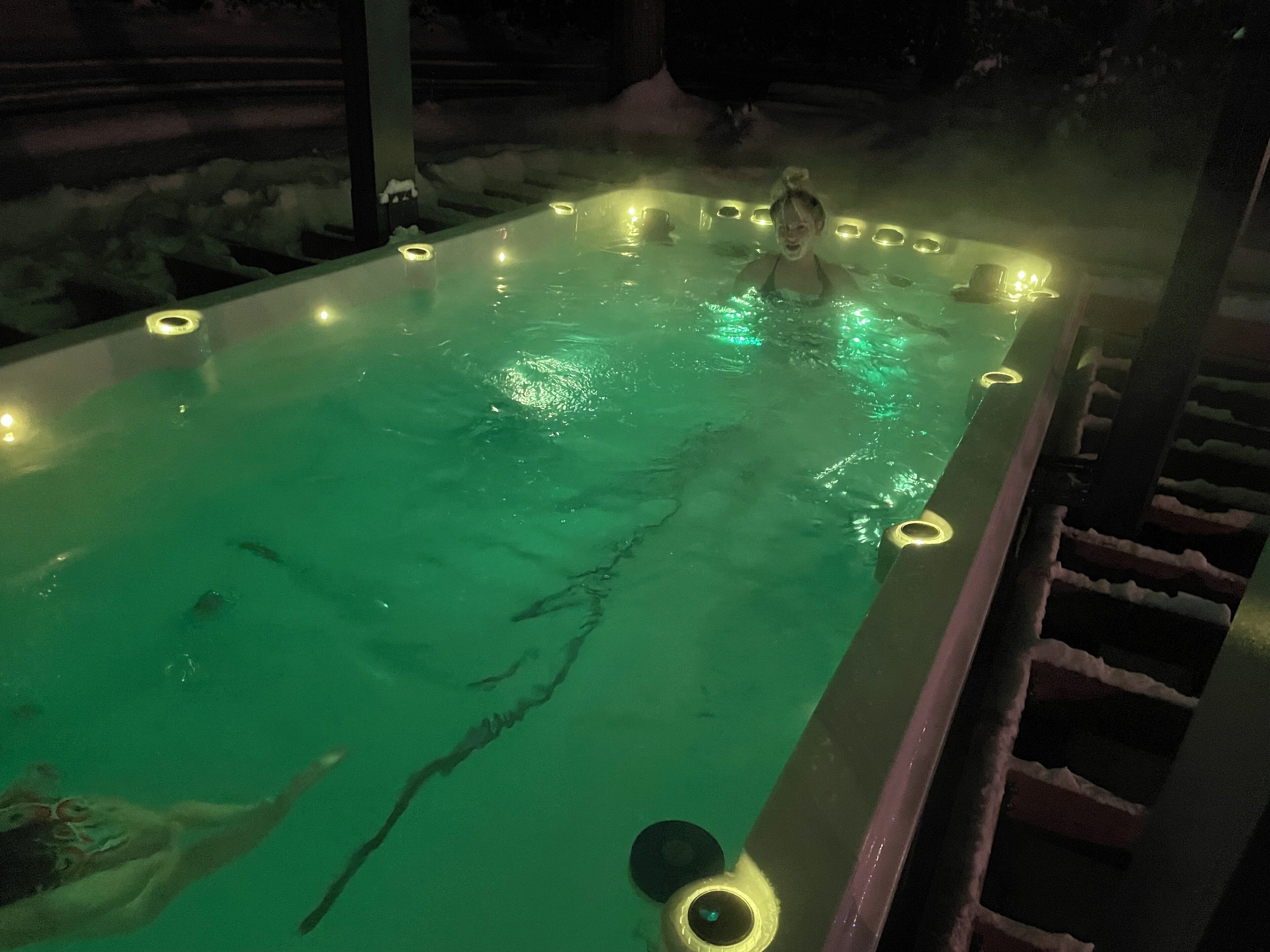 Outdoor pool, a heated pool