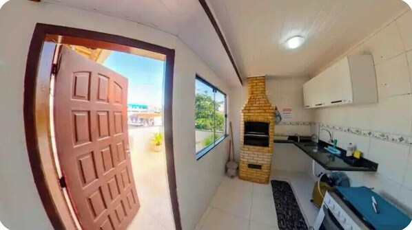 Apartment | Private kitchen | Fridge, microwave, cookware/dishes/utensils