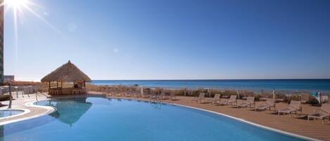 Outdoor pool, a heated pool