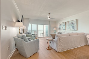 TV, DVD player, stereo