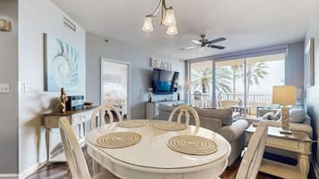 TV, DVD player, stereo