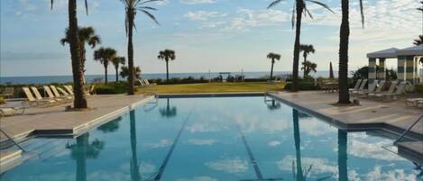 Outdoor pool, a heated pool