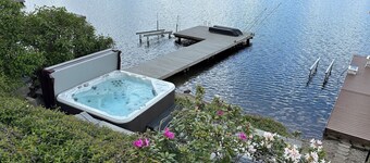 Amazing Updated Lakefront Cabin with Hot Tub and Dock