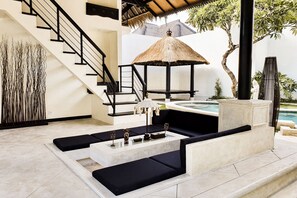 40-inch flat-screen TV with cable channels, TV