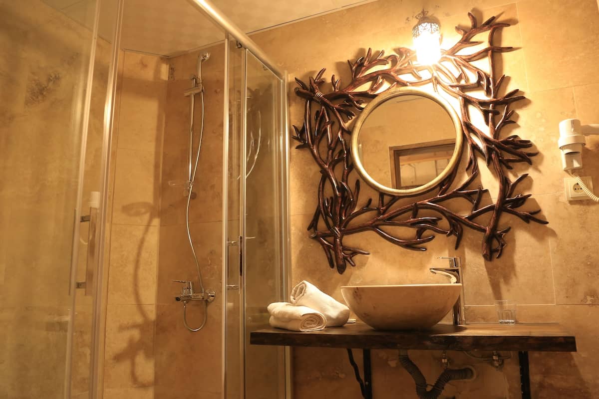 comfort room | bathroom | free toiletries, hair dryer, slippers, towels