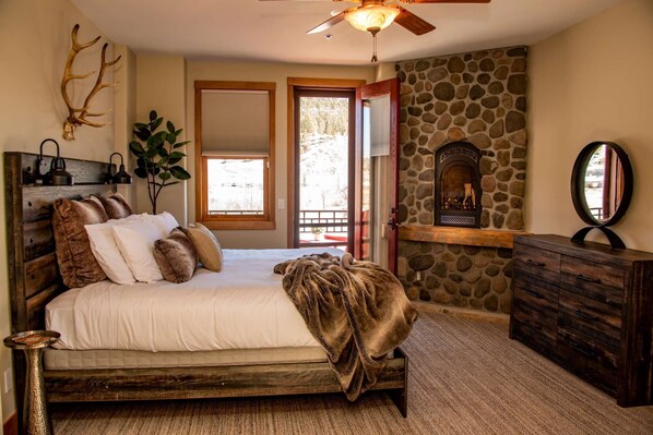 3 bedrooms, iron/ironing board, free WiFi, bed sheets - Stairway to Haven: Luxury Riverfront Condo with Jetted Tub, Balcony, and Stunning Mountain Views! (Pagosa Springs)
