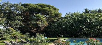 Cottage for 4 people at Domaine de la Forçate with swimming pool in the park.