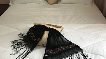 Desk, free WiFi, bed sheets