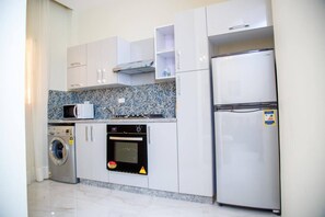 Full-sized fridge, microwave, oven, stovetop - Delta City Stars (Cairo)