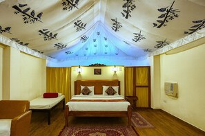 Luxury Cottage Cum Tent | Frette Italian sheets, premium bedding, memory foam beds, desk