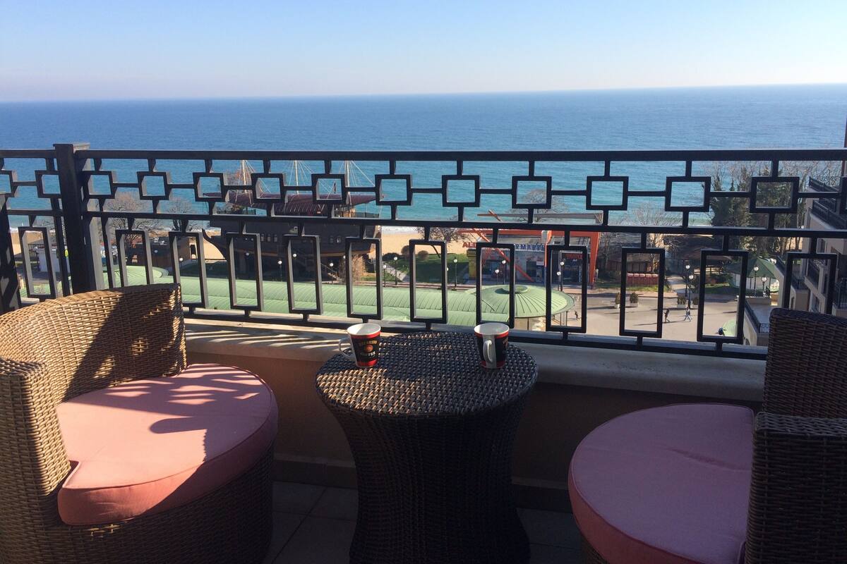Stylish 2-Bed Apartment, Great Sea View | View from room