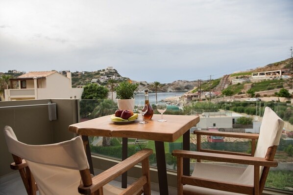 Superior Studio, Sea View | Balcony view - Dora Apartments (Malevizi)