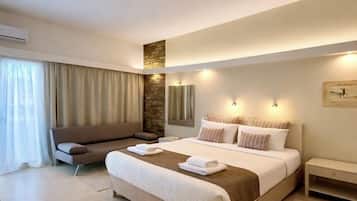 Double or Twin Garden View | Draps en coton égyptien, literie de qualité supérieure, minibar