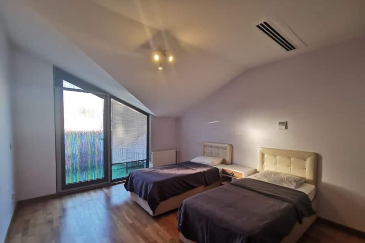2 habitaciones y sábanas de algodón egipcio