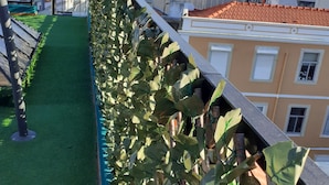 A rooftop terrace with artificial grass and a vine-covered wall. - ALEXANDER APARTMENTS. LISBON (Lisboa)