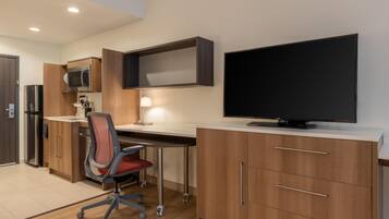 Desk, laptop workspace, blackout drapes, WiFi (free)