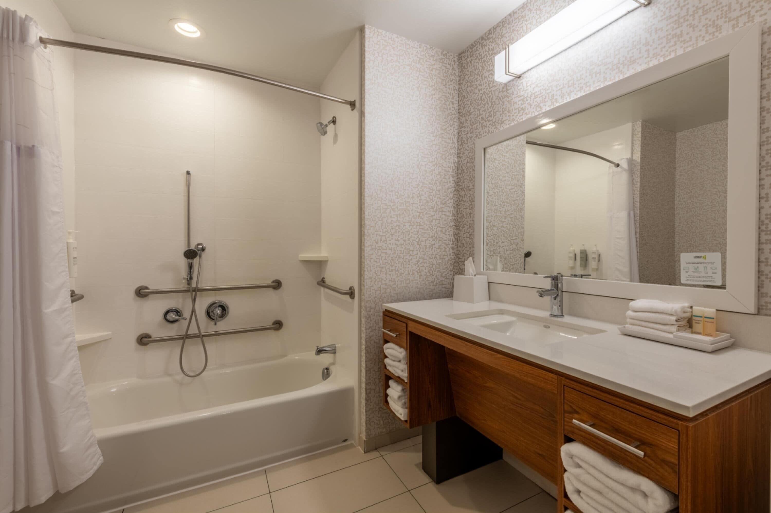 Hair dryer, towels