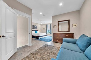 Smart TV, DVD player, table football, ping pong