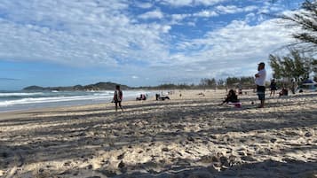 On the beach, white sand, beach bar