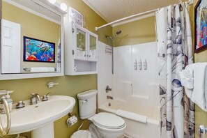 Hair dryer, towels