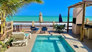 Outdoor pool - Duplex house on the beach sand with swimming pool and barbecue in Maceió, Ipioca. (Maceio)