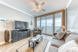 TV, DVD player, books