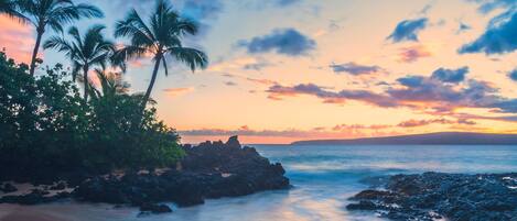 Am Strand, Liegestühle, Strandtücher
