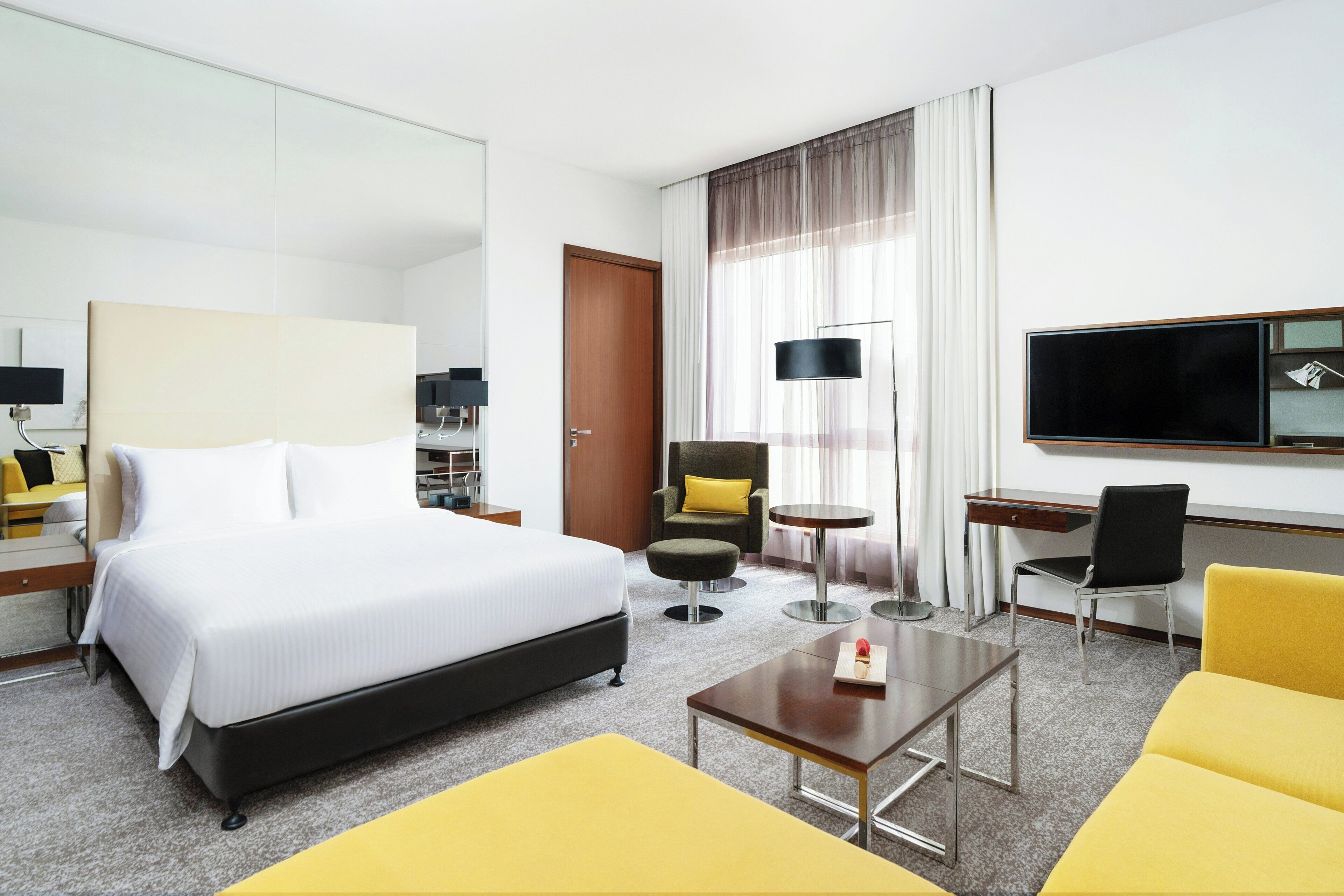 In-room safe, desk, laptop workspace, blackout drapes