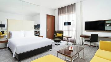 In-room safe, desk, laptop workspace, blackout drapes