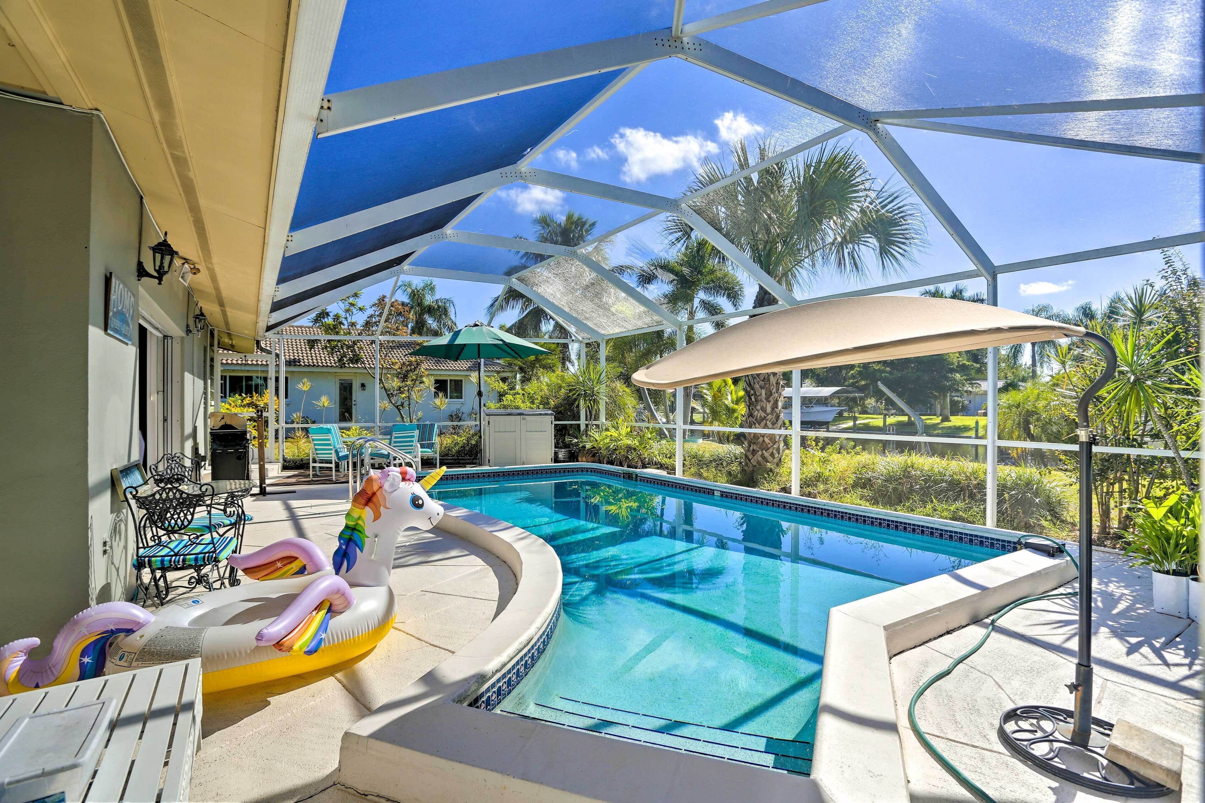 A heated pool