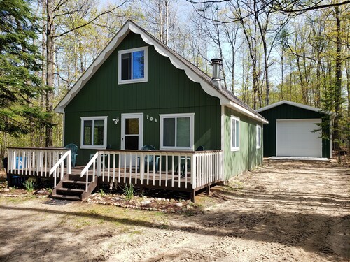 Private, wooded, cozy cabin close to Higgins Lake has everything you need!