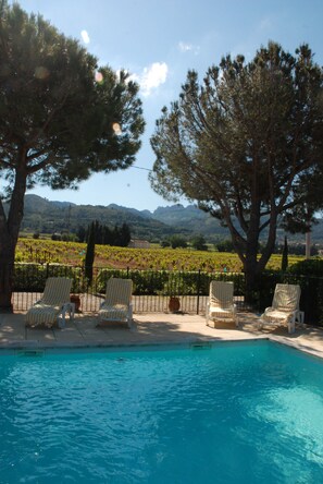 Pool - Provence ideally located in the middle of vineyards, single storey villa 8 pers. (Gigondas)