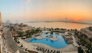 Elite appartement, 3 slaapkamers, uitzicht op strand | Uitzicht op strand/zee