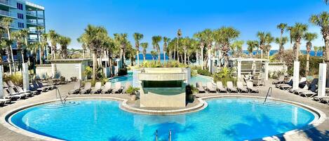 Outdoor pool, a heated pool