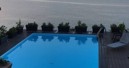 Breathtakin view of the sea and Etna volcano and private beach& swimming pool