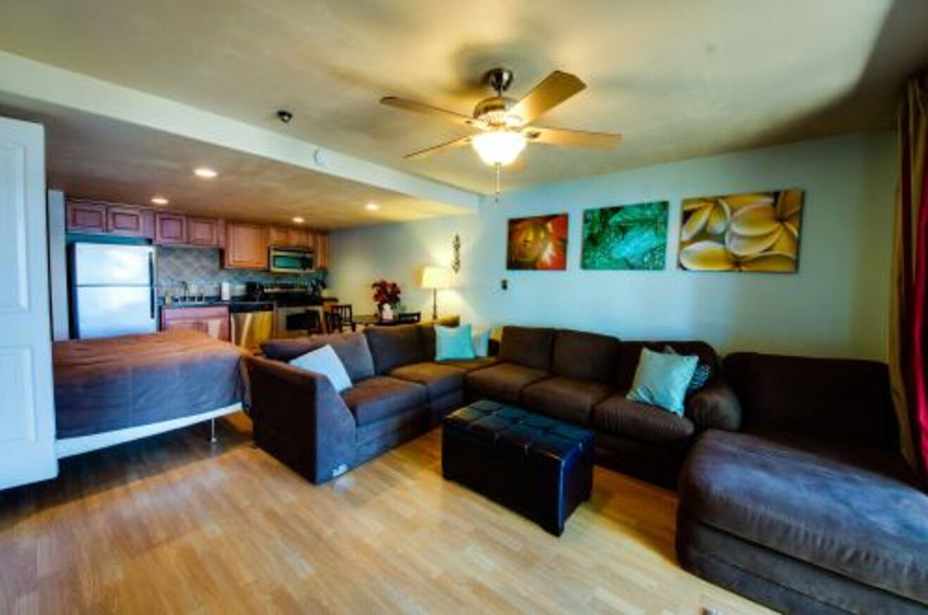 テレビ、暖炉、DVD プレーヤー、書庫