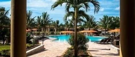Outdoor pool, a heated pool