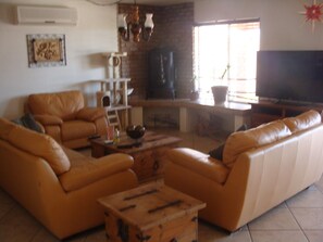 TV, DVD player, stereo