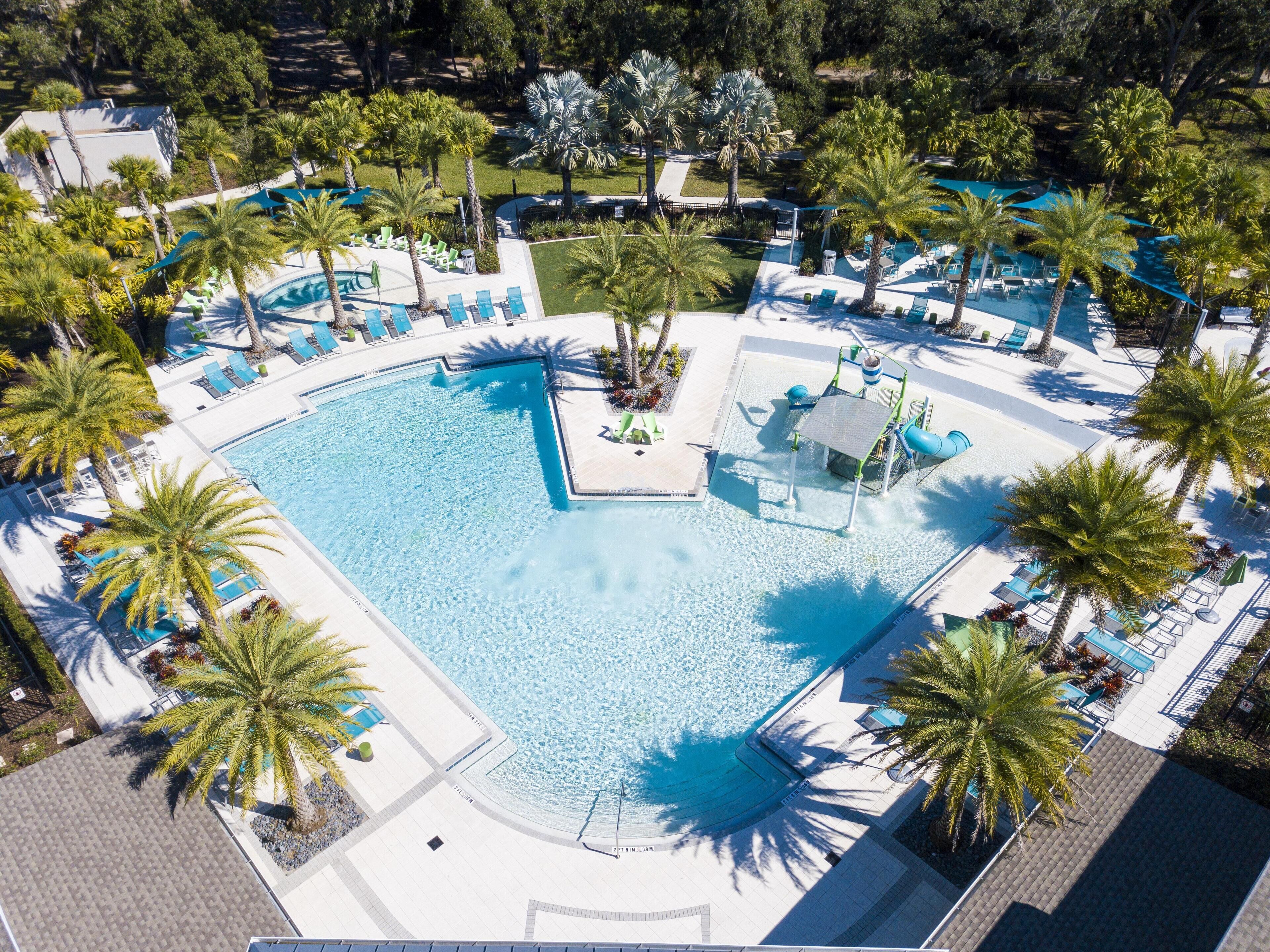 Een verwarmd zwembad