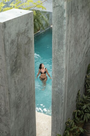 2 outdoor pools, open 9:00 AM to 10:00 PM, pool umbrellas, pool loungers - Casa Hormiga (Bacalar)
